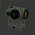 Infrared Steiner Laser Pistol Light Source Firearm Sight Firearm Device 3d model