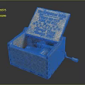Wooden Music Box With Engraved Message Heart Patterns And Hand Crank Mechanism