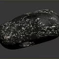 Ancient Primitive Stone Weapon With Speckled Surface And Central Hole 3d model