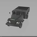 Vintage Silver Truck 3D Model With Single Cab Open Cargo Bed And Reflective Surface 3d model
