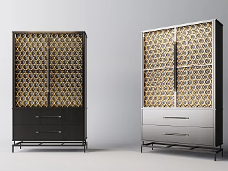 New Chinese Decorative Cabinet 3d model