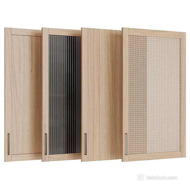 Modern Wooden Room Dividers With Slatted And Mesh Panel Designs For Home Decor 3d model 
