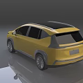 Yellow Compact SUV With Black Roof Modern Sleek Design And Stylish Exterior