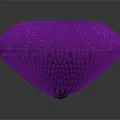 Purple Round Hollow Textured Decorative Object With Intricate Pattern And Shiny Surface 3d model