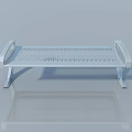 Modern White Aluminum Swing Door With Perforated Design And Ergonomic Handles