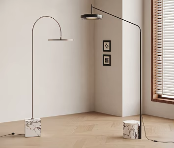 Modern Floor Lamp Fishing Lamp Marble Floor Lamp Bulgari Floor Lamp Metal Floor Lamp 3d model