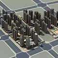 Comprehensive Aerial Planning for Urban Area with High Rise Buildings Road Layout and Green Spaces