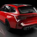 Stunning Red BMW Sports Wagon With Black Roof Black Wheels And Sporty Exterior Design