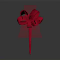Red Headband With Large Bow And Tulle Decorations On Gray Background