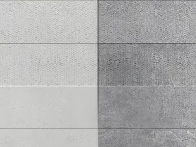 Gray And White Tile Components With Various Textures And Different Shades Arranged In Squares 3d model
