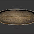 Rustic Wooden Household Storage Container With Curved Shape And Carved Holes