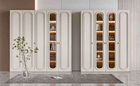 Modern Bookcase Locker 3d model