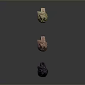 Natural Scene With Various Shaped Colored Stones Arranged In Rows On Dark Background