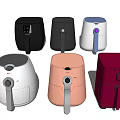 Various Stylish Kitchen Air Fryers In Different Colors And Modern Designs
