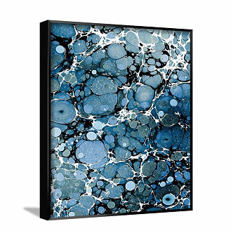 Modern abstract painting simple blue living room abstract decorative painting 3d model