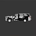 White Toyota SUV With Black Wheels Roof Rack And Rugged Exterior Design