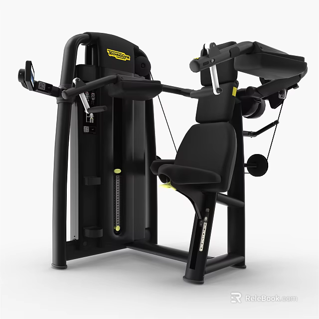 Professional Fitness Equipment Chest Workout Machine With Adjustable Seat And Arm Handles For Strength Training 3d model 