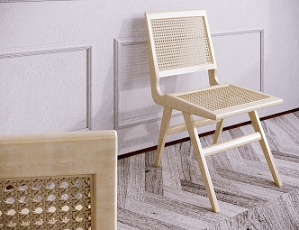 Modern Single Chair Solid Wood Single Chair 3d model