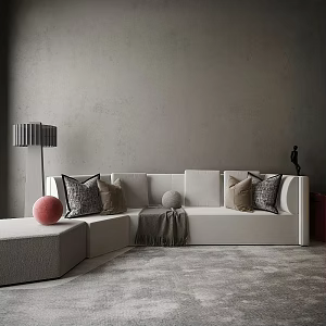 Modern sofa coffee table combination 3d model
