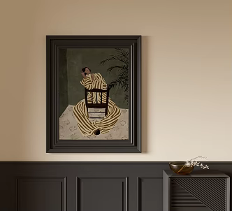 Middle Ancient Style Decorative Painting 3d model