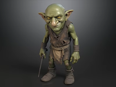 Stylish Fantasy Goblin Themed Sofa And Coffee Table Combination For Unique Home Living Space Decoration 3d model