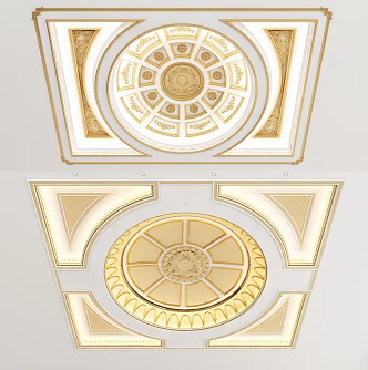 European-style ceiling 3d model