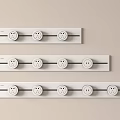 Sleek Modern White Switch Panel With Multiple Sockets For Home Electrical Setup
