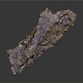Natural Wood Stone with Purple and Gold Textured Surface for Decorative Projects