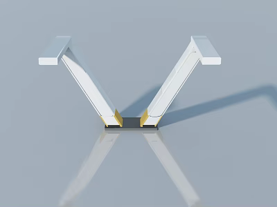 Modern White Swing Door Design With Aluminum Frame And Smooth Surface 3d model