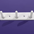 White Wall Mounted Coat Hook With Three Hooks For Home And Office Use