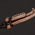 weapon bone knife 3d model
