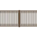 Brown Wooden Fence With Vertical Slats Modern Design And Connecting Posts