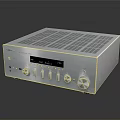 Denon Silver Audio Amplifier With Control Knobs And Music Studio Display Screen For Home Use