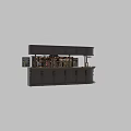 Luxurious Bar Interior With Wooden Counter Wine Racks And Beer Taps