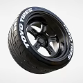 LOYO TIRES Black Tire With Stylish Wheel Rim And Tread Pattern