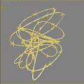 Dense Twisted Barbed Wire Entanglement With Sharp Thorns On Dark Background