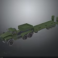 Green Military Flatbed Vehicle Featuring Multi Wheel Cab And Storage Compartment Design 3d model