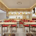 Yipin Sheng Jian Bao Restaurant Interior With Red Signage Wooden Walls Menu Images And Tables