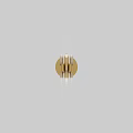 Modern Elegant Wall Sconce With Gold Circular Base And Transparent Elongated Elements 3d model