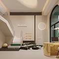 Modern Beauty Hair Salon Interior With Stylish Sofas Staircase And Ambient Lighting