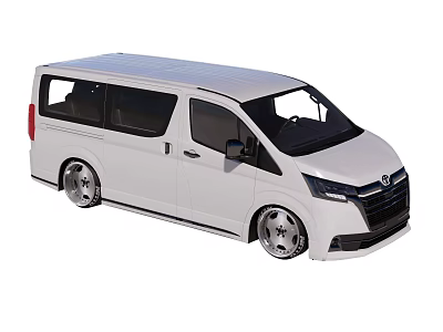 White Modern Van With Sleek Exterior Design Alloy Wheels And Side Windows 3d model
