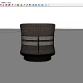 Nordic Simple Low Stool 3d model