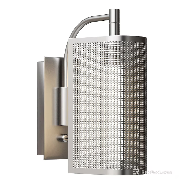 Modern Stainless Steel Wall Sconce With Perforated Design For Home Interior Decoration 3d model 