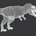 Realistic Reptile Tyrannosaurus Rex 3D Model With Open Mouth And Detailed Skin Texture