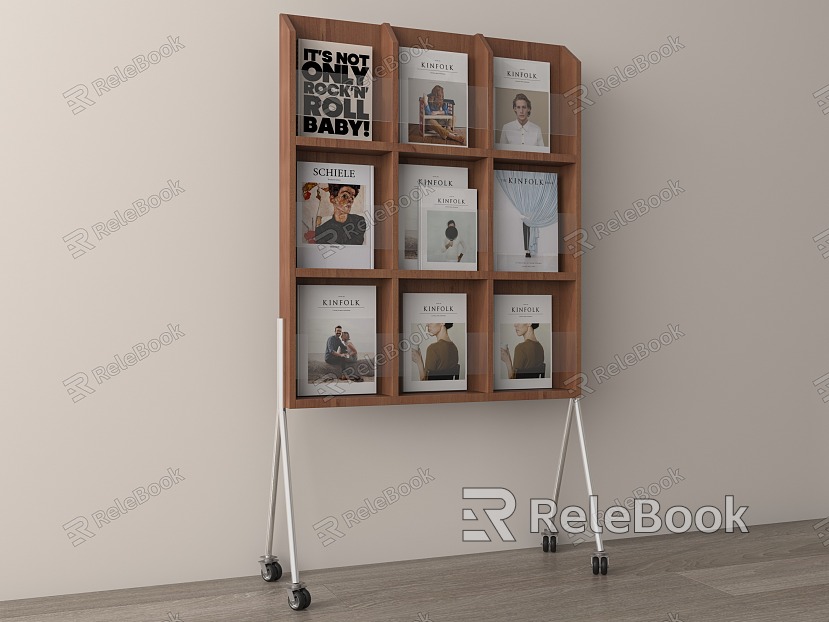 Modern Bookshelf Books Book Decorations model