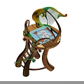Natural Curved Experimental Equipment With Leaf Shaped Top And Transparent Display Platform