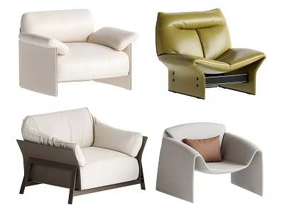 Modern Leisure Chairs With Stylish Designs And Multiple Color Options For Home Decor 3d model