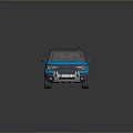 Stylish Blue SUV With Black Roof Rack Modern Front Design And Black Wheels