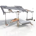 Outdoor Solar Panel Canopy Structure With Metal Support Frame And Hanging Components