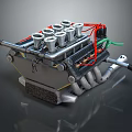 modern engine car engine 3d model